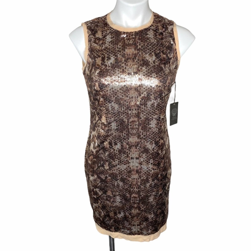 Vince Camuto Sleeveless Sequin Sheath Dress sz 4